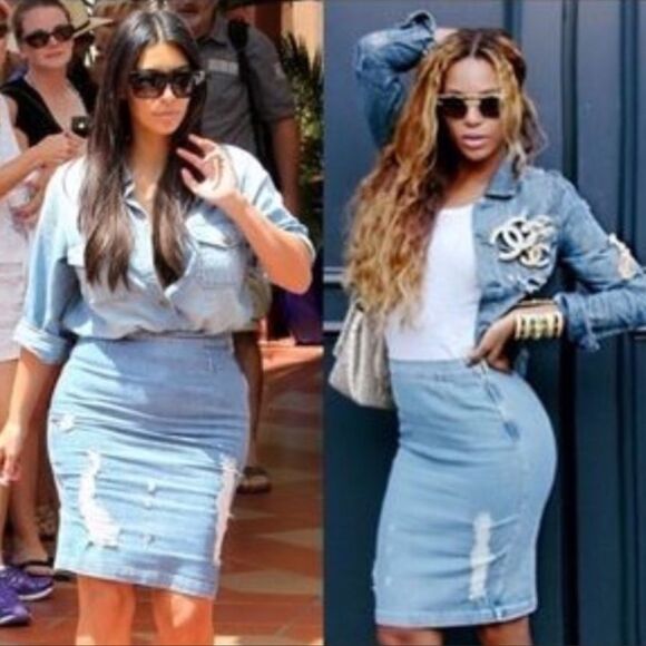 Frame Denim Skirt midi fitted skirt distressed pencil 26 - Picture 1 of 7